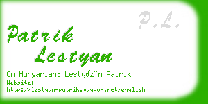 patrik lestyan business card